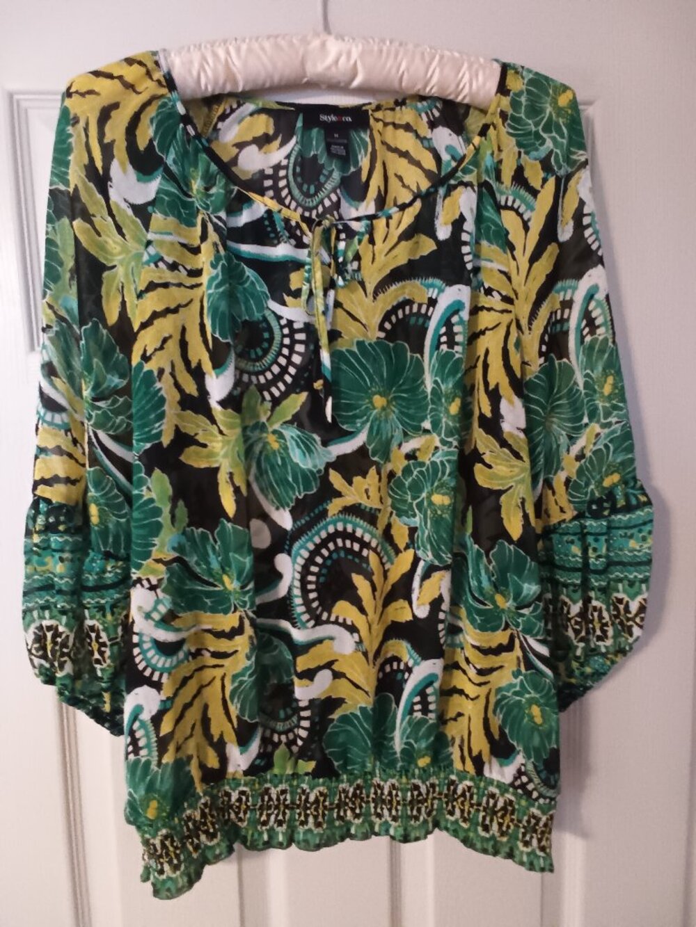STYLE & Co. Blouse - Tropical Floral - Medium